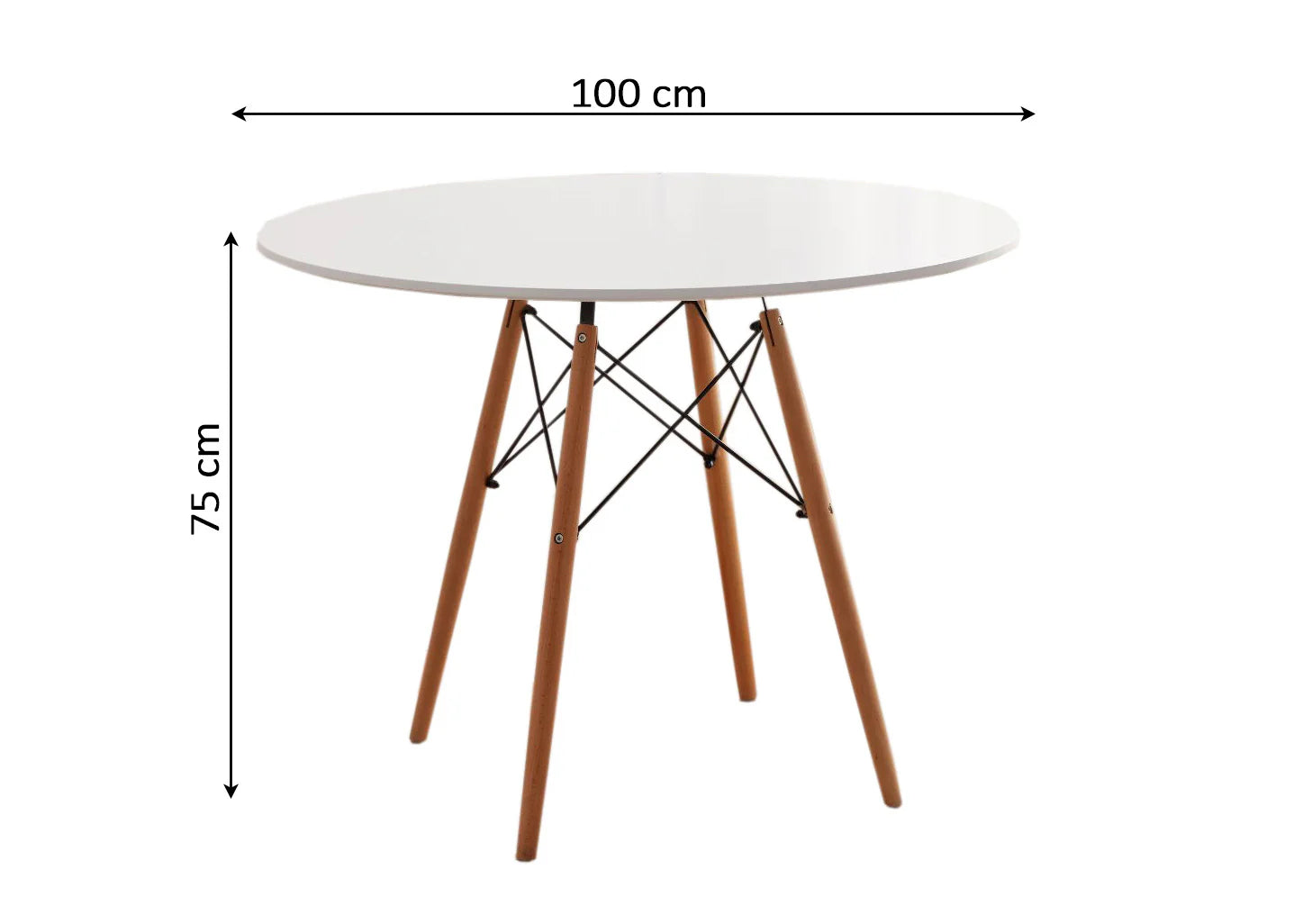 Mesa Redonda Nórdica 100cm. Comedor o Cocina