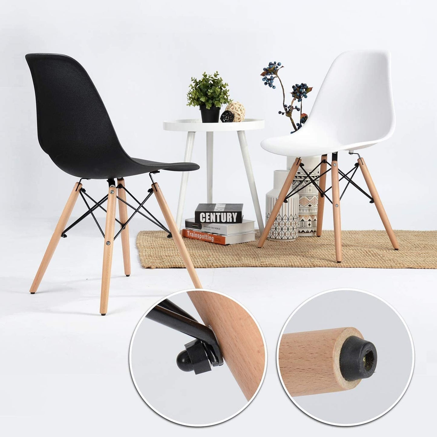 Silla Estilo Nordico Blanca