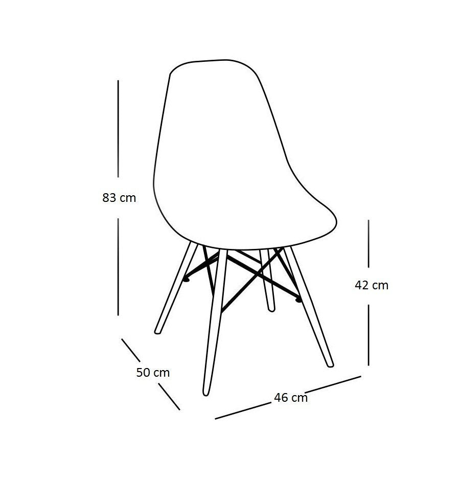 Silla Estilo Nordico Blanca