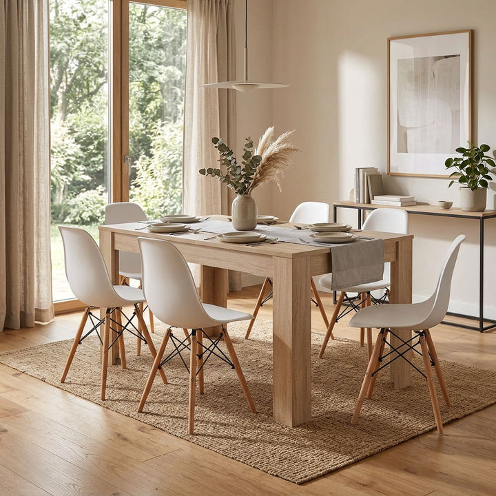Pack Mesa Extensible de Comedor o Cocina + Sillas Nordicas