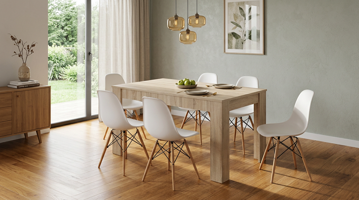 Pack Mesa Extensible de Comedor o Cocina + Sillas Nordicas
