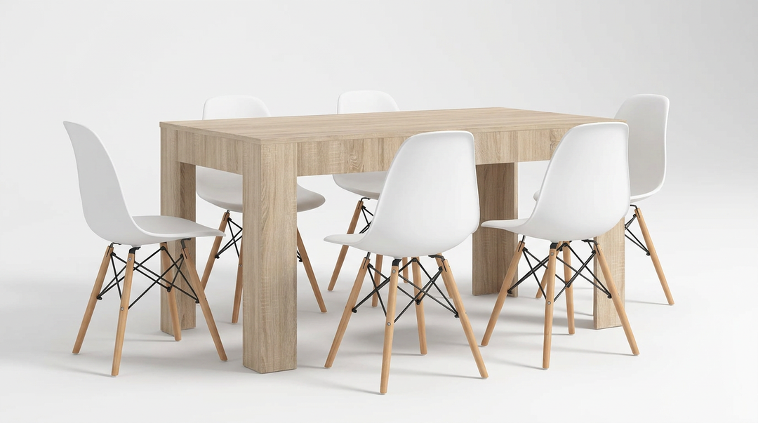 Pack Mesa Extensible de Comedor o Cocina + Sillas Nordicas