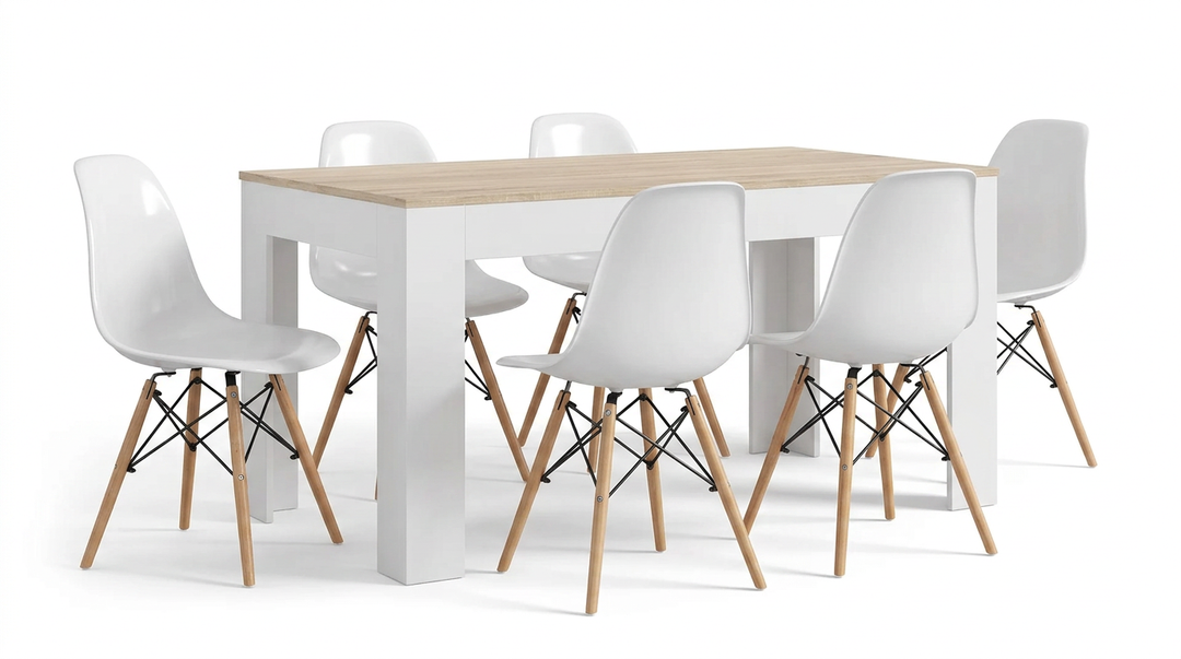 Pack Mesa Extensible de Comedor o Cocina + Sillas Nordicas