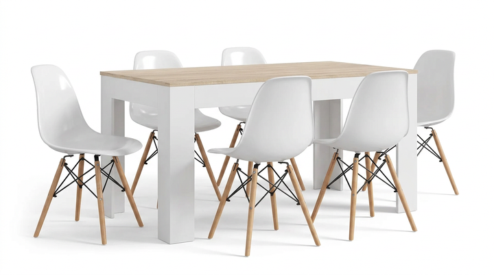 Pack Mesa Extensible de Comedor o Cocina + Sillas Nordicas