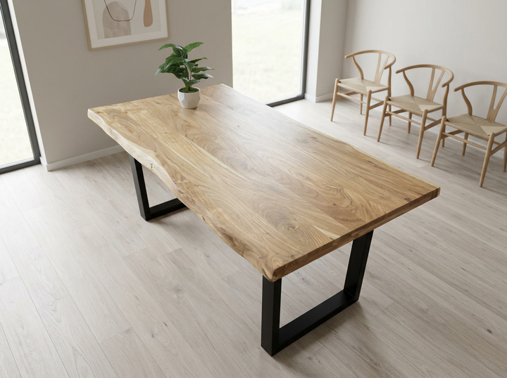 Mesa de comedor madera maciza vintage ACACIA