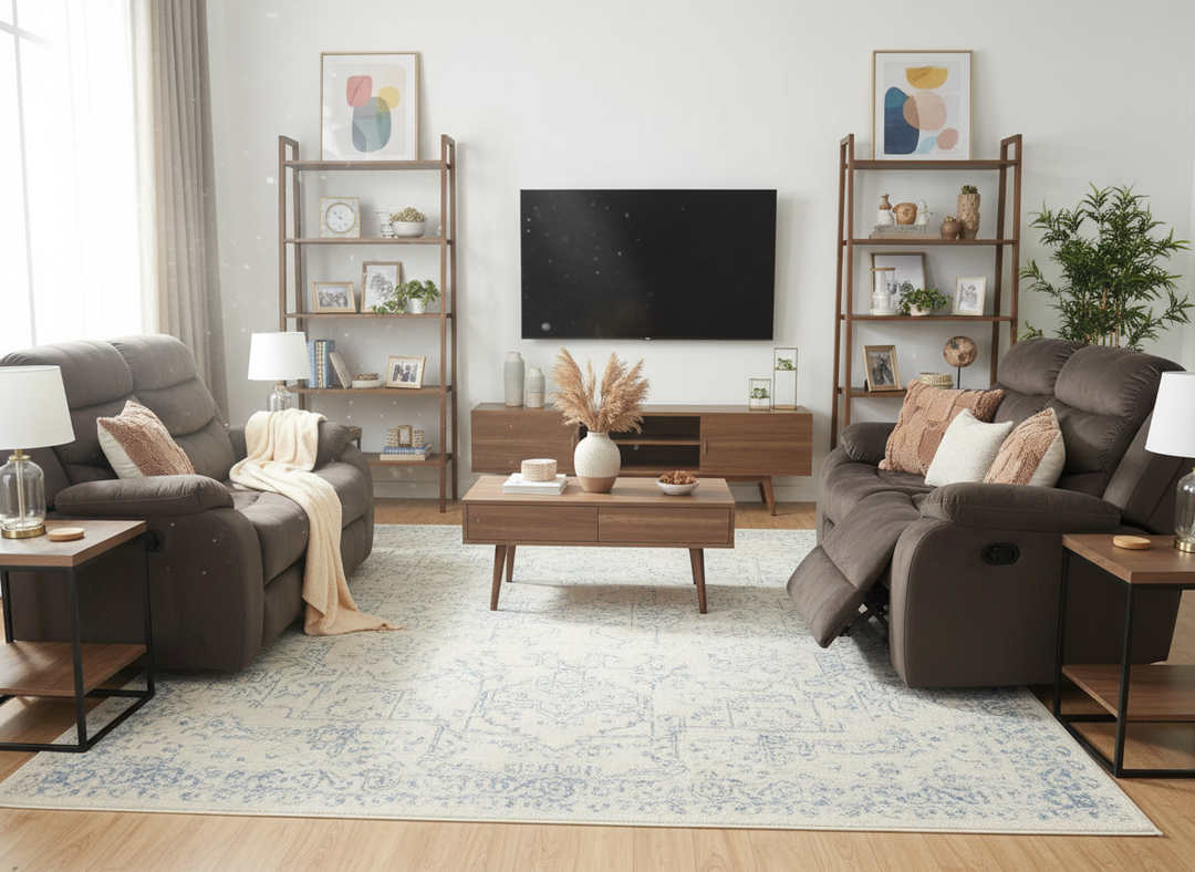 Sofa Reclinable Manual Grace 2 Plazas Marron