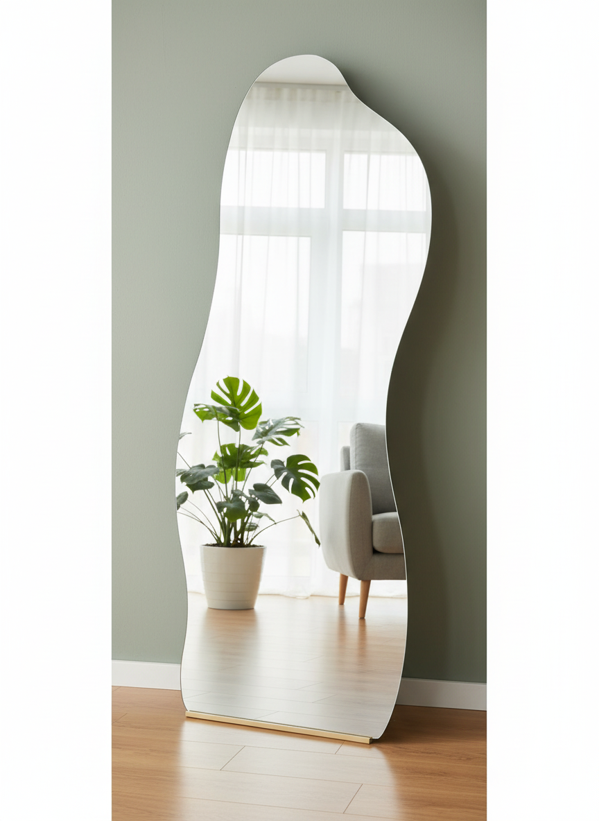 Espejo Decorativo de Pie Orgánico 70x170 cm – Modelo 19-01 | Espejo de Cuerpo Completo Moderno