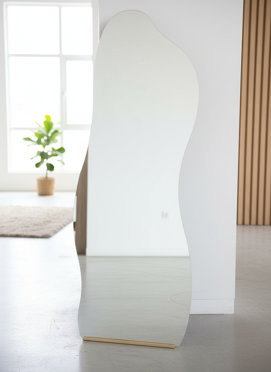Espejo Decorativo de Pie Orgánico 70x170 cm – Modelo 19-01 | Espejo de Cuerpo Completo Moderno