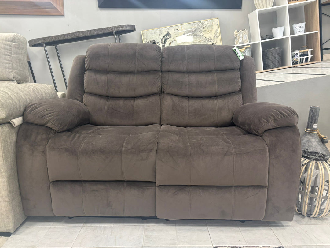 Sofa Reclinable Manual Grace 2 Plazas Marron
