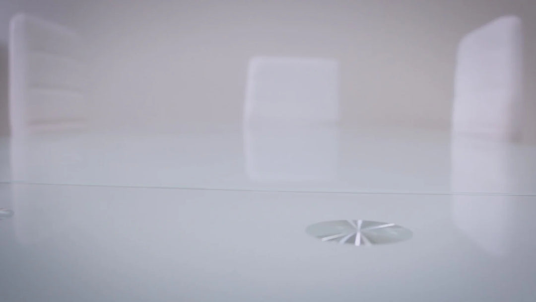 Mesa de Cristal Extensible 170x70cm + 6 Sillas