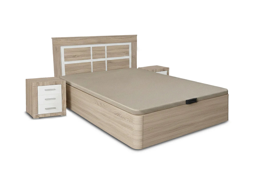 Pack Cama Canape + Cabecero + 2 Mesitas de Noche