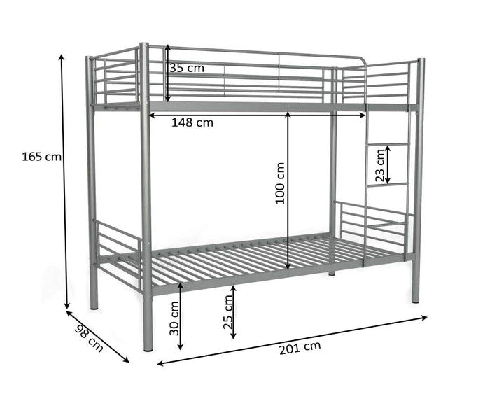 Litera Metalica Doble Cama de 90x190cm AS-110
