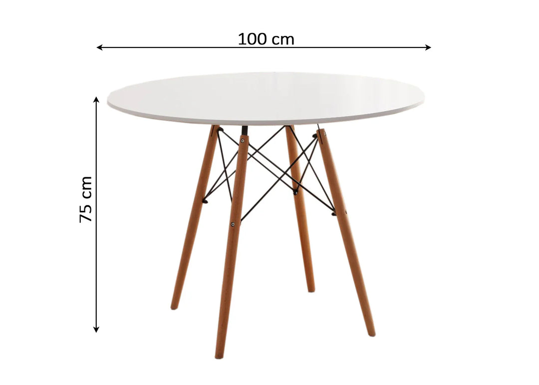Mesa Redonda Nórdica 100cm. Comedor o Cocina