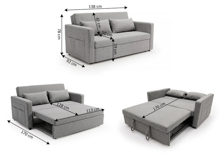 Sofa Cama de Matrimonio Jossylinh 140cm