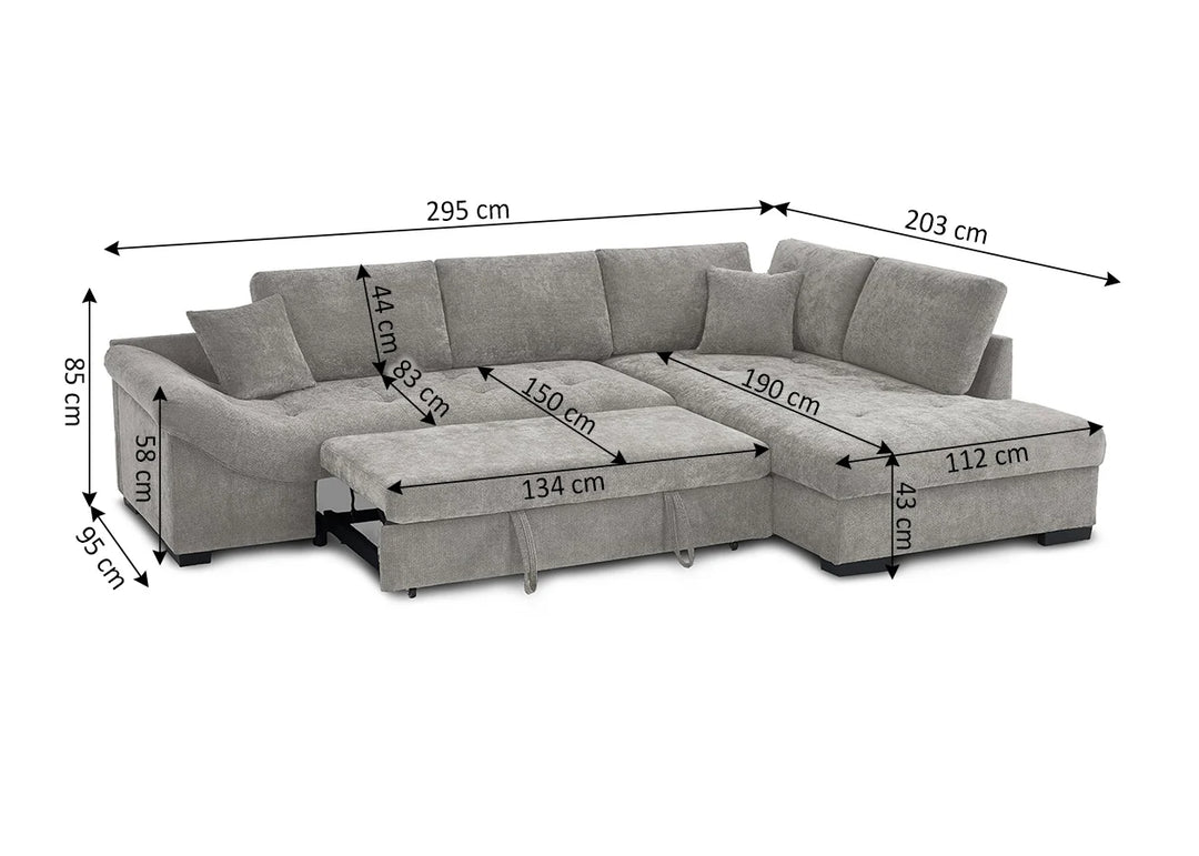 Sofa Cama Chaise Longue Mirabelle 295cm