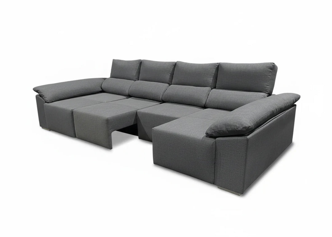 Mega Sofa Cama Chaise Longue Barcelona con Arcon, 335cm
