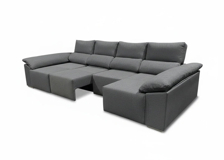 Mega Sofa Cama Chaise Longue Barcelona con Arcon, 335cm