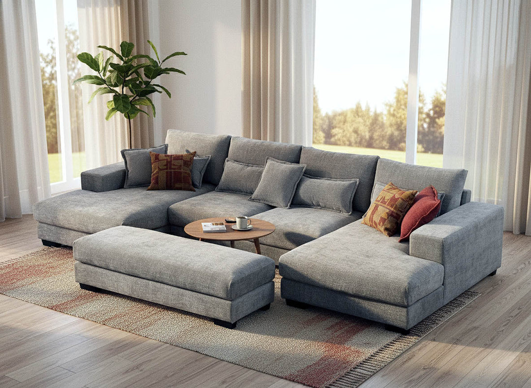 Mega Sofa Cama Chaise Longue Rinconera Kim 368cm