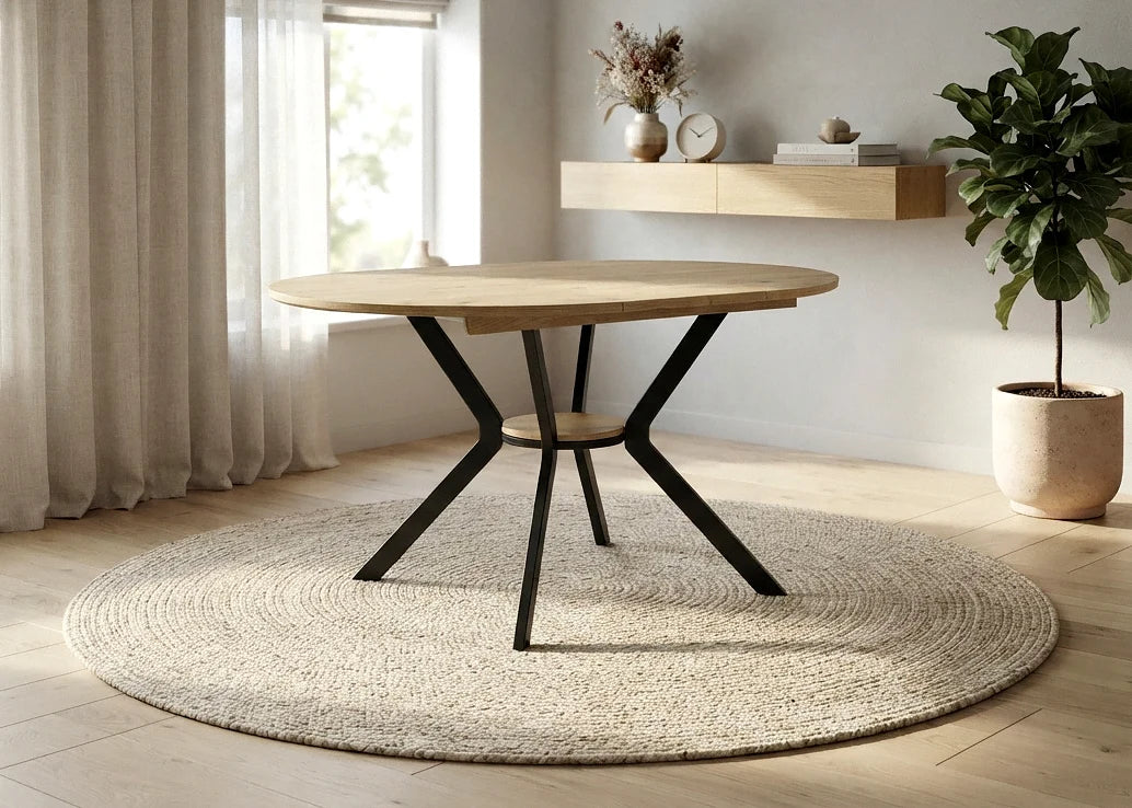 Mesa Redonda Extensible Dalia 153cm Comedor o Cocina
