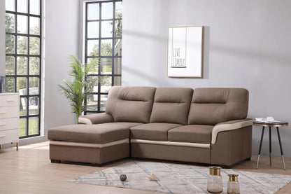 Sofa Cama Chaise Longue Old Farrar 255x168cm, con Arcon