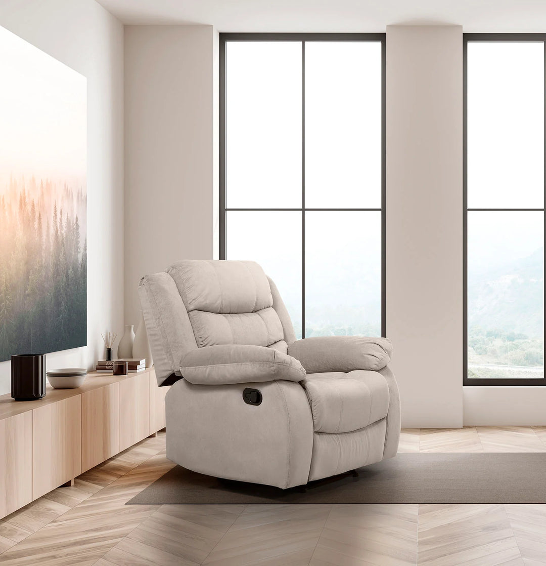 Sillon Reclinable Manual Houston 1 Plaza Marron