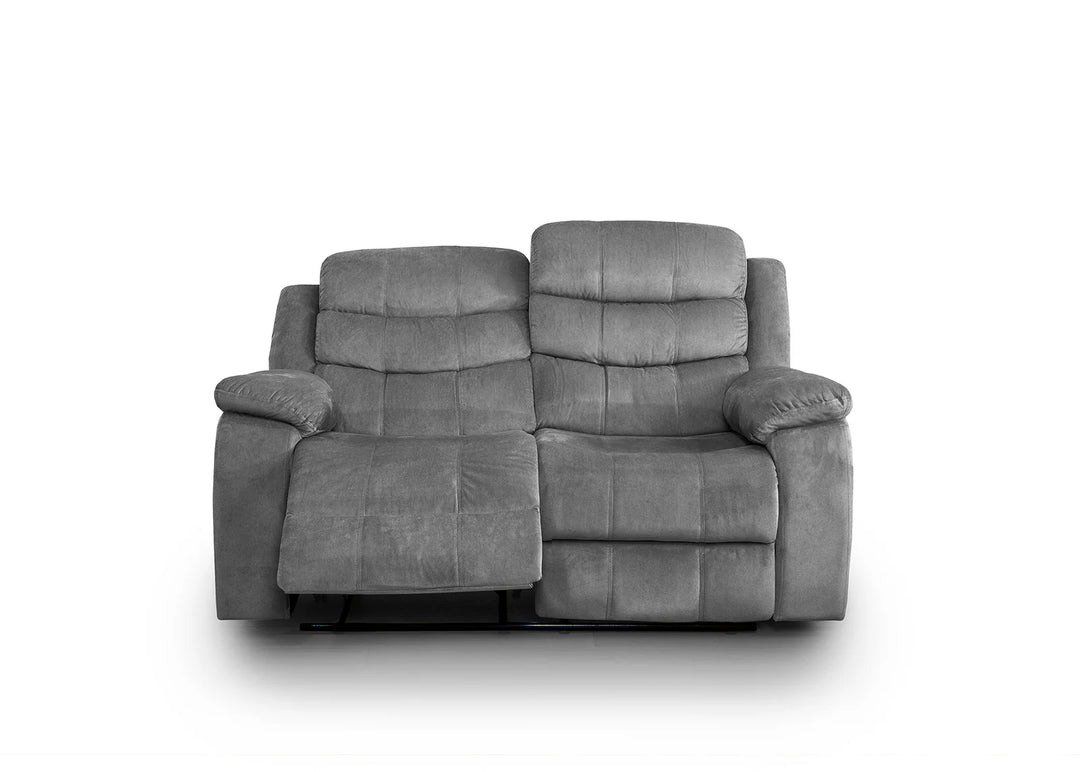 Sofa Reclinable Manual Houston 2 Plazas Gris