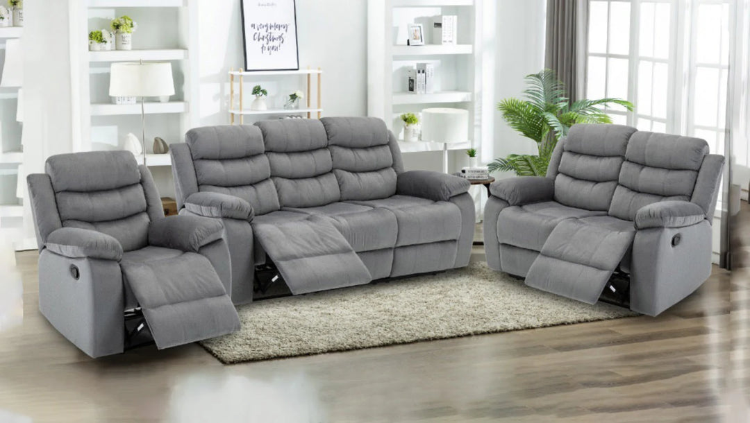 Sillon Reclinable Manual Houston 1 Plaza Gris