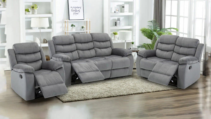 Sillon Reclinable Manual Houston 1 Plaza Gris
